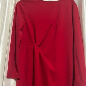 Elegant Red Long Sleeve Dress
